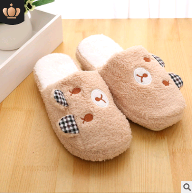 Couple models cartoon pig cotton slippers month cotton slippers home floor soft slippers warm