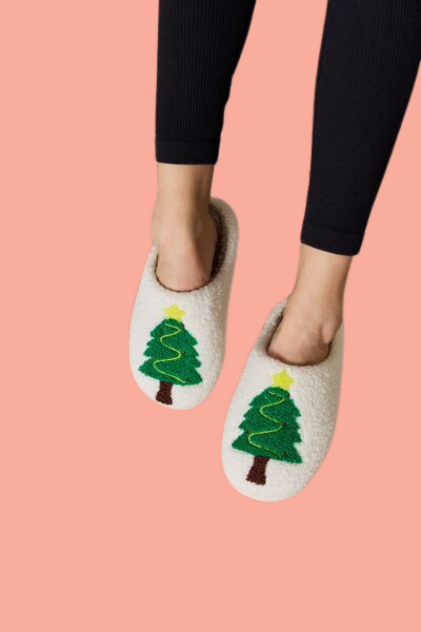 Melody Christmas Tree Cozy Slippers